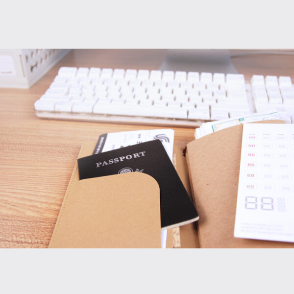 Washable Kraft Passport Holder - DuPont Paper, Ticket Case, Card Bag Set - Image 3