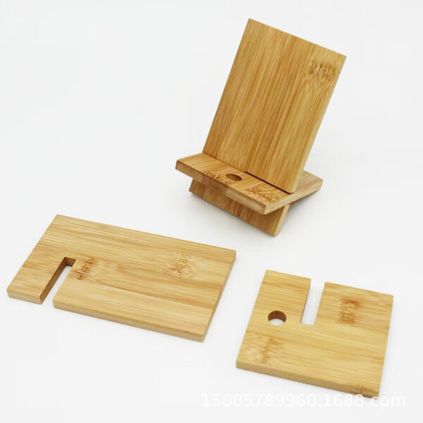 Bamboo Phone Stand - Multi-Functional, Portable, Logo, Wooden Accessories - Image 2