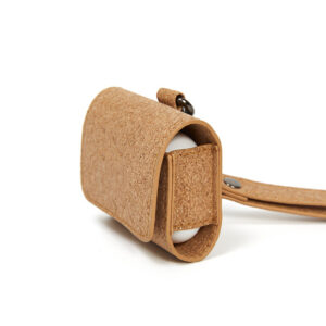 Eco Cork Earphone Case - Vintage, Bluetooth Headphone Pouch, Waist Buckle