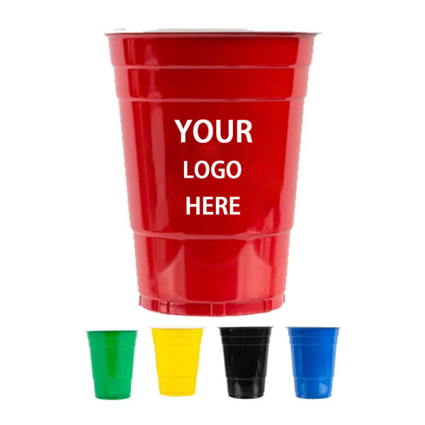 Red 16oz Plastic Party Cups - Reusable Beer Pong Cups