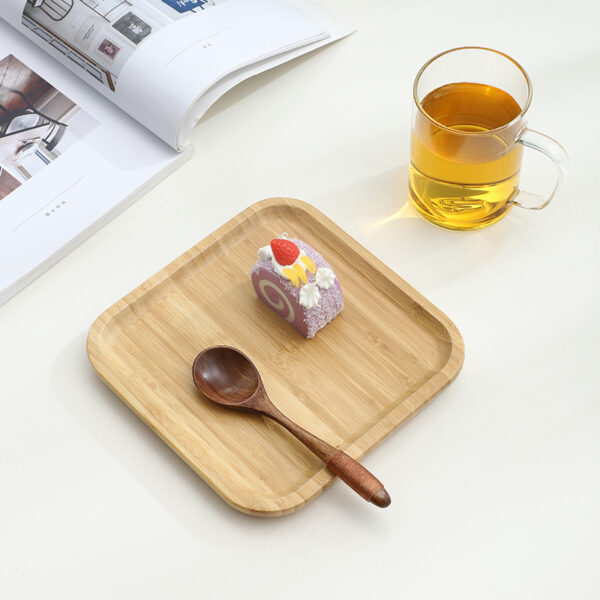 Custom Logo Bamboo Wedding Serving Tray Dish - Image 2