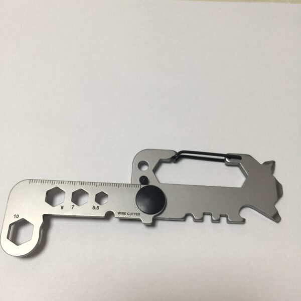 Stainless Steel Carabiner Keychain - Wrench & Bottle Opener - Image 5
