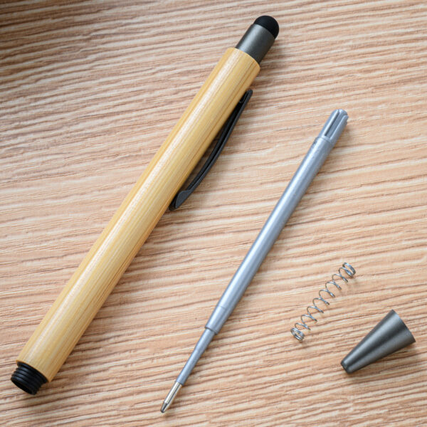 Can print logo bamboo pen, office advertising gift pen, press bamboo pen - Image 3