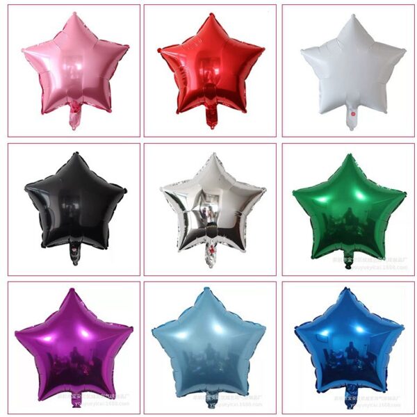 18 Inch Chrome Star Foil Balloon - Gold/Silver - Image 2