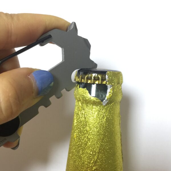 Stainless Steel Carabiner Keychain - Wrench & Bottle Opener - Image 4