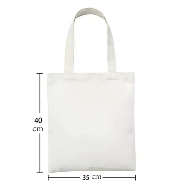 Large Reusable Canvas Shopping Tote Bag - Image 3