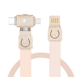 3-in-1 Charging Lanyard - Business Gift, USB Cable, ID Cord, Type-C, Micro USB