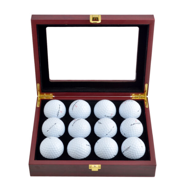 Wooden Display Case for 12 Golf Balls - Collector's Box - Image 3