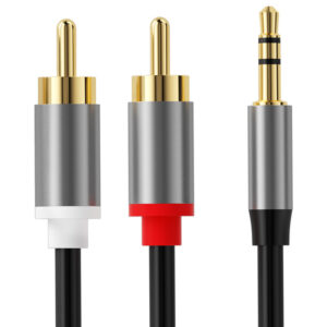 24K Gold-Plated Copper 3.5mm Male RCA Audio Cable