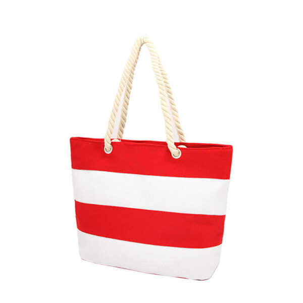 Custom Large Foldable Beach Tote - Canvas Travel Bag - Image 4