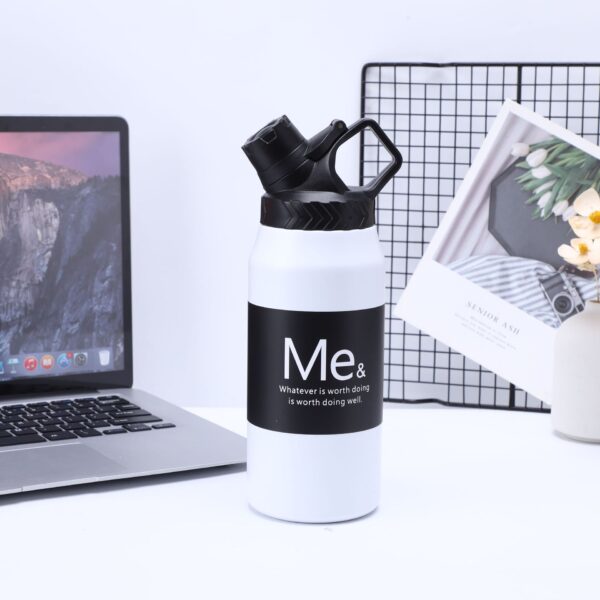 750/950ml Stainless Steel Sports Water Bottle - Outdoor Handle Cup - Image 4