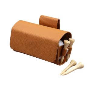 Portable Golf Ball Bag Holder 4 colors Stocked Leather Golf Balls Tees Pouch Holder