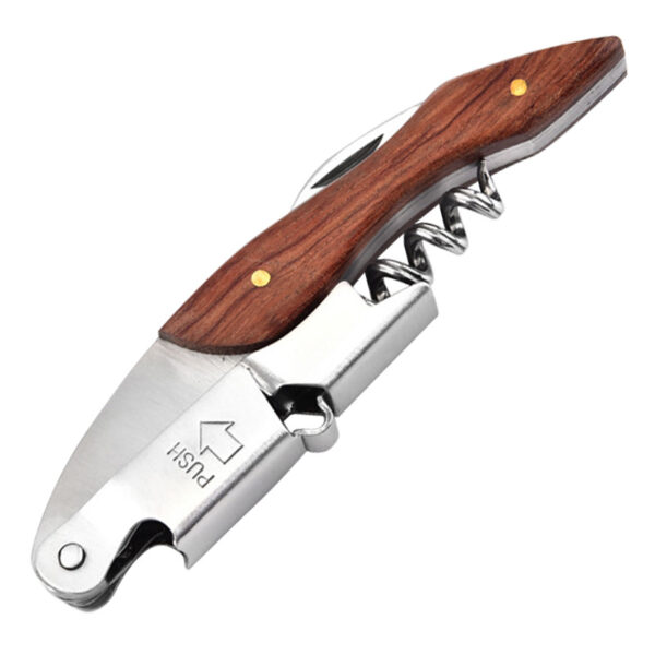 Engraved Wooden Corkscrew with Custom Logo - Image 4