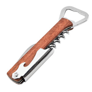 Engraved Wooden Corkscrew with Custom Logo