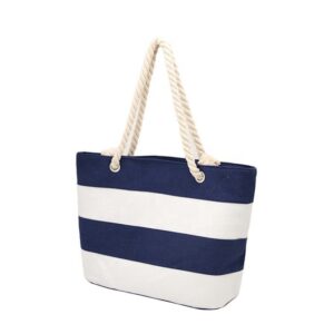 Custom Large Foldable Beach Tote - Canvas Travel Bag