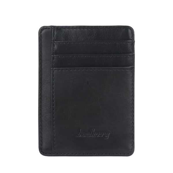Hot Sell Mens Slim Fashion Zipper Short Wallet Genuine Leather Id Card Holder - Image 2