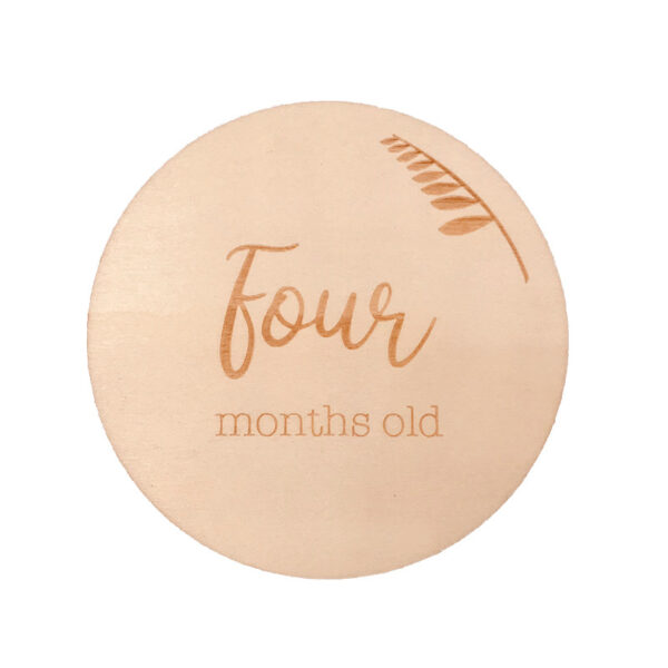 Wholesale Round Wooden Milestone Props for Baby Photos