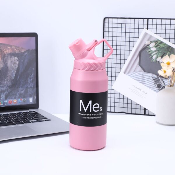750/950ml Stainless Steel Sports Water Bottle - Outdoor Handle Cup - Image 3
