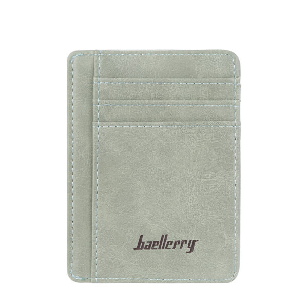 Hot Sell Mens Slim Fashion Zipper Short Wallet Genuine Leather Id Card Holder - Image 5