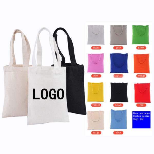 Custom Logo Recyclable Canvas Tote Bags - Image 6