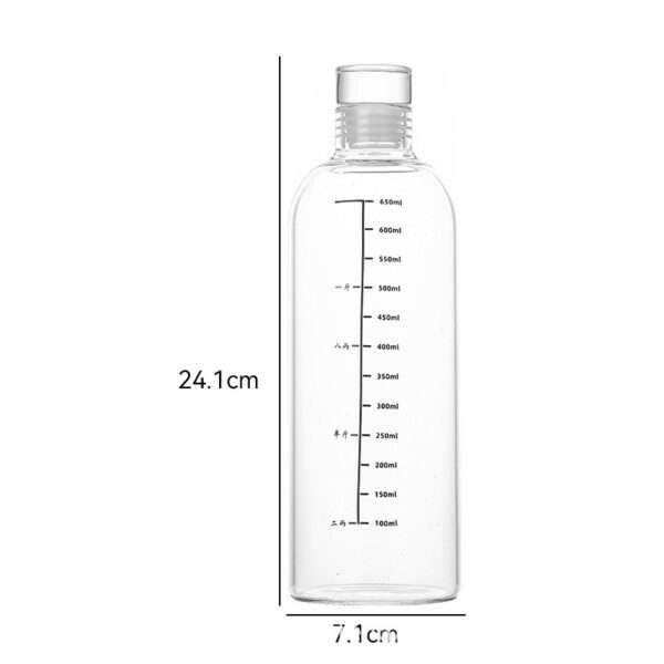 Hot Sale 20oz Time Scale Glass Water Bottle - Image 4
