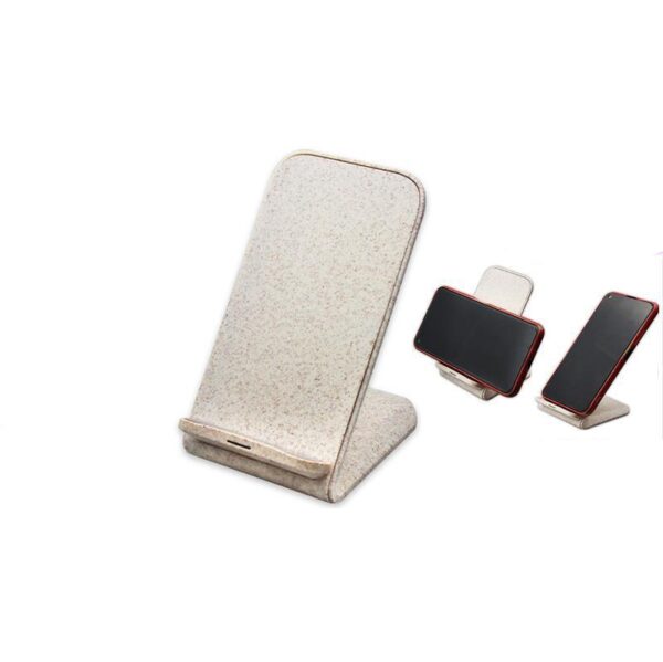 Wheat Straw Phone Stand - 5W/10W Wireless Charger - Image 2