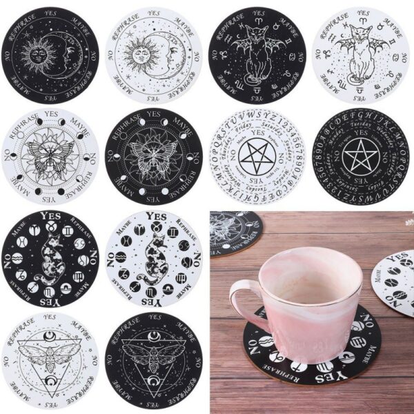 Black/White 7-Star Pendulum Wood Carved Home Decor - Image 7
