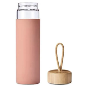 550ml Bamboo Lid Glass Bottle - Custom Logo Water Bottle