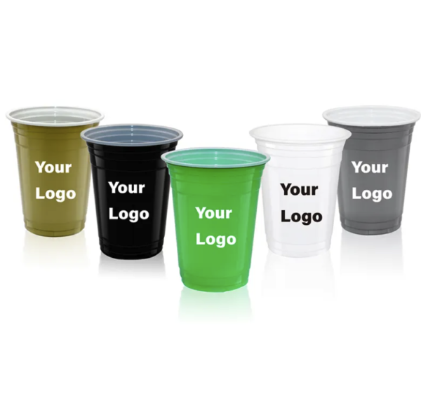 Red 16oz Plastic Party Cups - Reusable Beer Pong Cups - Image 6