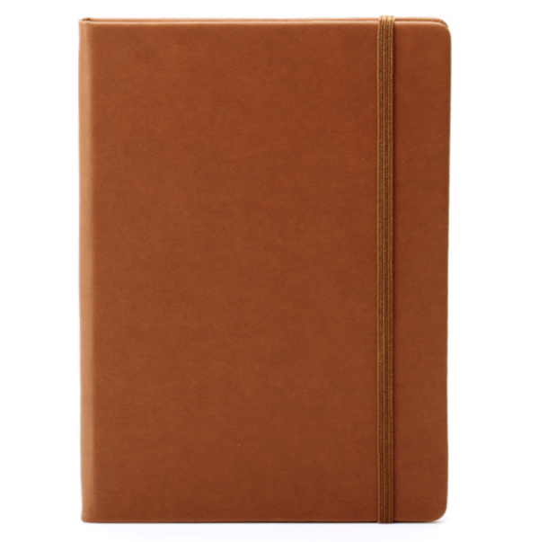 A5 PU Leather Notebook - Business, Linen, Elastic Band, Student Journals