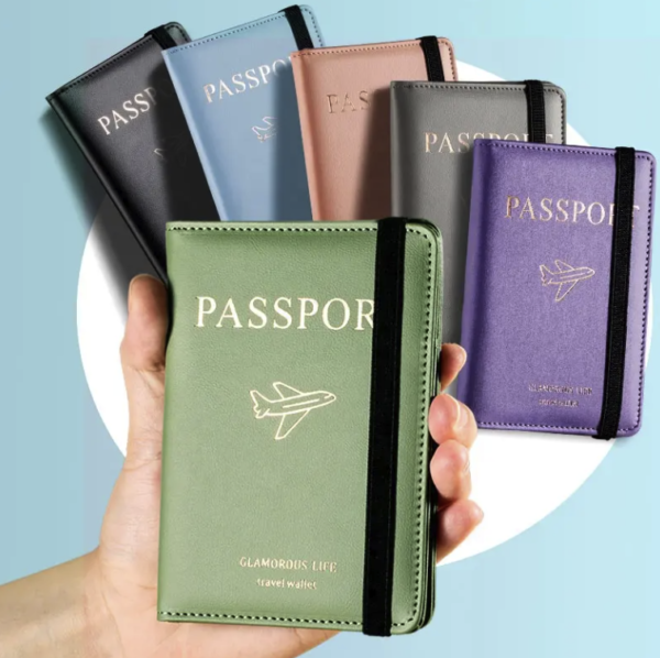 Printable PU RFID Passport Case - Travel Wallet, Ticket Set Bag - Image 2