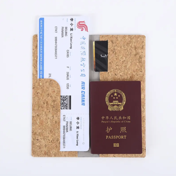 Cork Leather Card Bag - Anti-Scan, Travel Gift, Promotional Ad - Image 5
