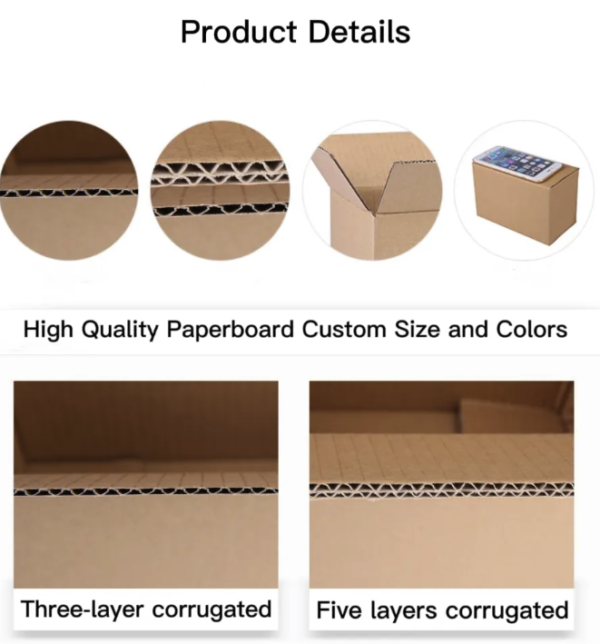 Custom Logo Black Mailer Boxes - Corrugated Shipping, Moving Carton Box - Image 4