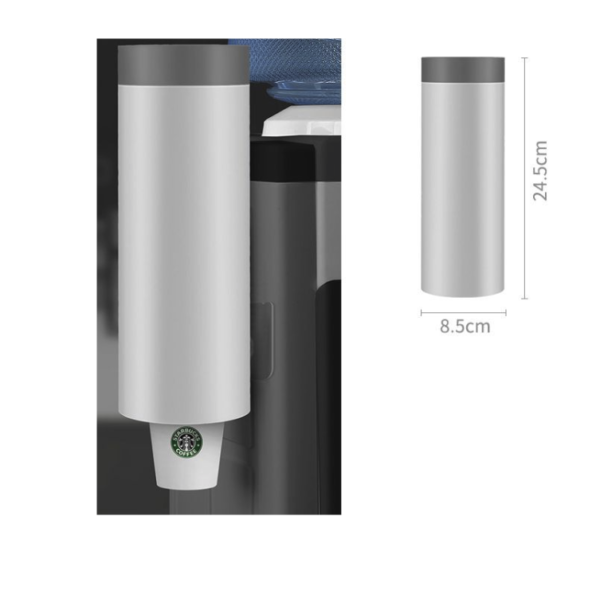 Auto-Remove Paper Cup Holder - Wall-Mount, Dust-Proof, Dispenser-Friendly