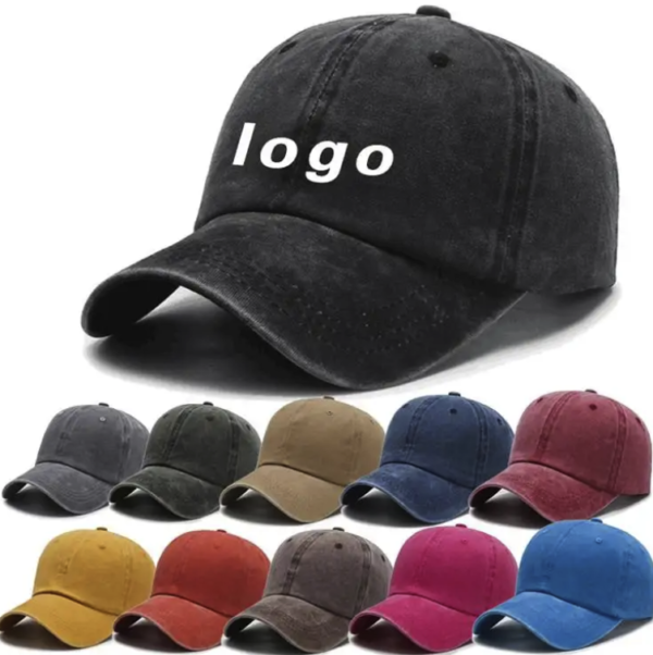 Blank washed dad cap Logo Custom Dad Hat 6 Panel Unstructured Baseball Caps - Image 2