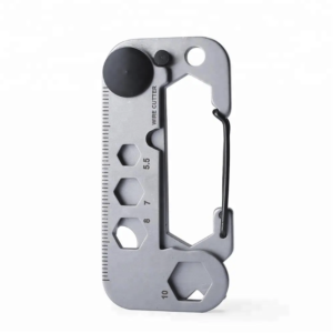 Stainless Steel Carabiner Keychain - Wrench & Bottle Opener