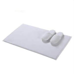 Custom logo non slip 100% cotton bath tub mats