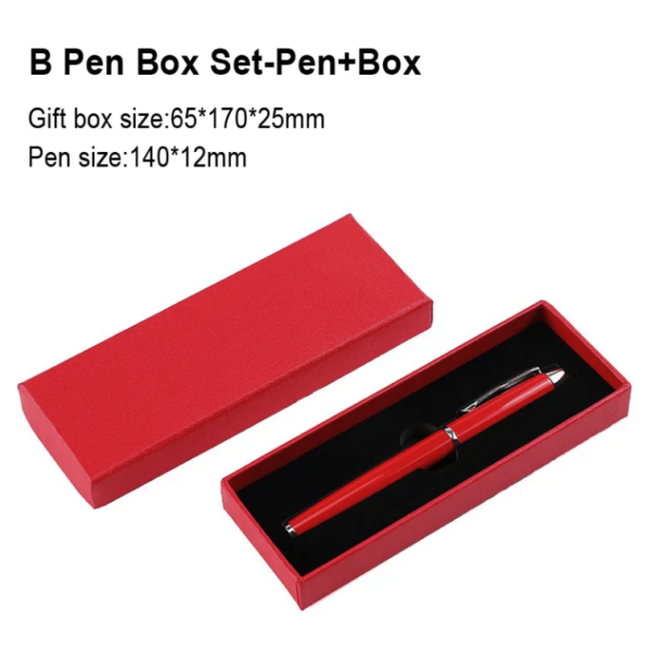 Custom Logo Luxury Blue Metal Gel Pen Set - Image 4