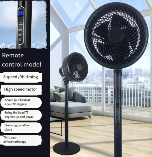 High quality high-power turbofan with lightweight 3-speed electric tabletop fan - Image 2