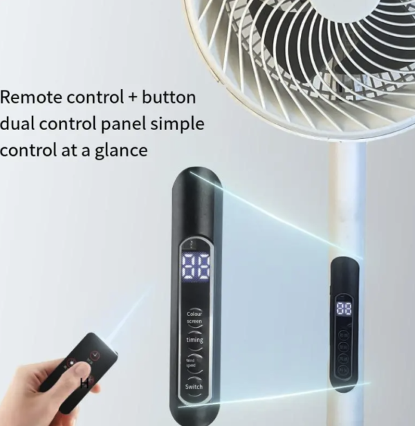 High quality high-power turbofan with lightweight 3-speed electric tabletop fan - Image 4