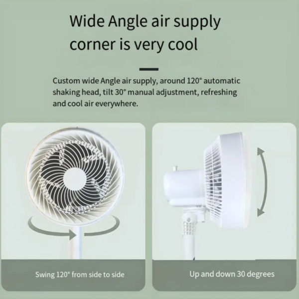 High quality high-power turbofan with lightweight 3-speed electric tabletop fan - Image 5