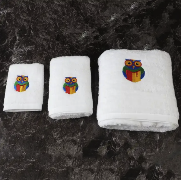 Premium 100% Cotton 3-Piece Towel Set with Embroidery - Image 2