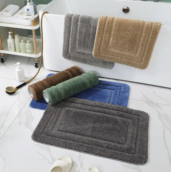 New Combed Cotton Mork solid soft Shaggy Mat bathroom floor mat - Image 4