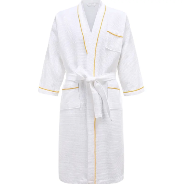 Pure Cotton White Terry 5-Star Hotel Bathrobe - Image 5