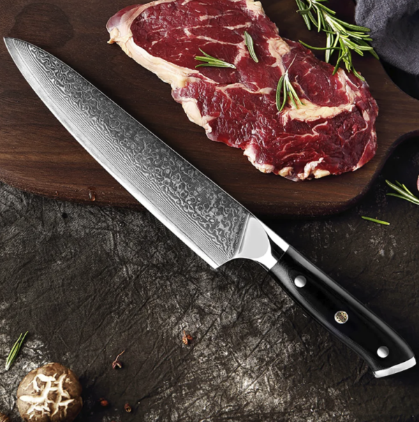 Best Quality Black Pakka Wood Handle stainless steel Kitchen cleaver chef knife - Image 5