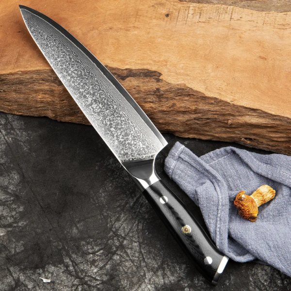 Best Quality Black Pakka Wood Handle stainless steel Kitchen cleaver chef knife - Image 2