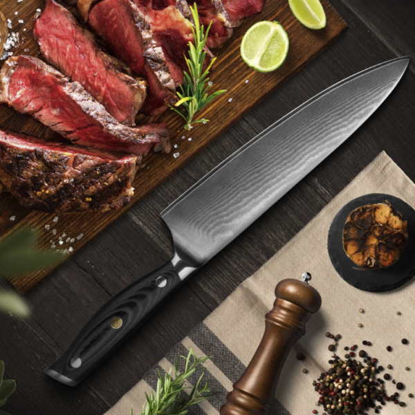 Best Quality Black Pakka Wood Handle stainless steel Kitchen cleaver chef knife - Image 4