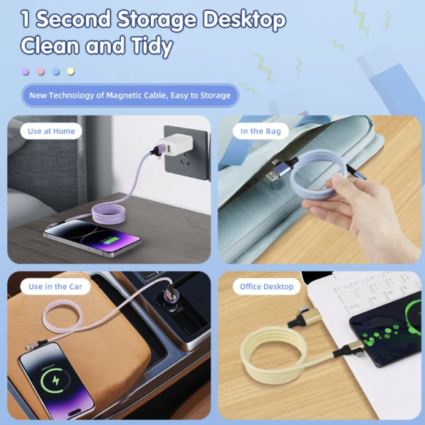 Bestselling 60W 4-in-1 Magnetic USB Charging Cable - Image 6