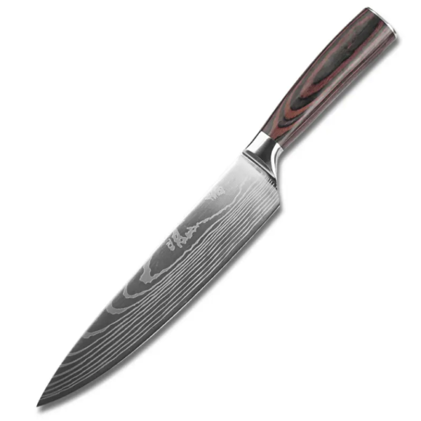 10-Pc Stainless Steel Chef Knife Set for Cutting & Slicing - Image 2