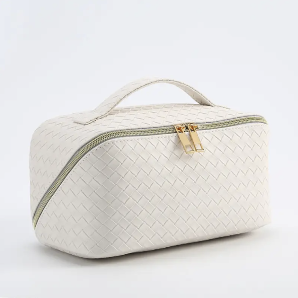 Custom Purple Waterproof Cotton Travel Makeup Case - Image 2